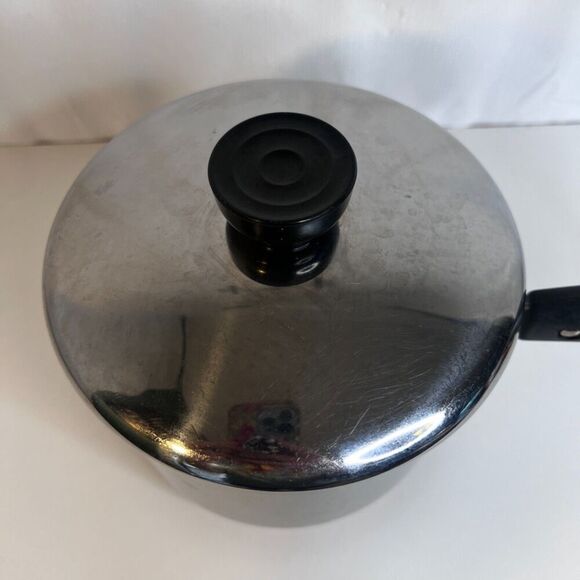 Revere Ware 1801 Copper Clad Saucepan Pot 1 Qt w/ Lid Stainless USA Made - Picture 3 of 16